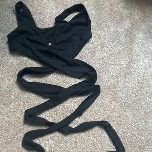 Black wrapped shirt